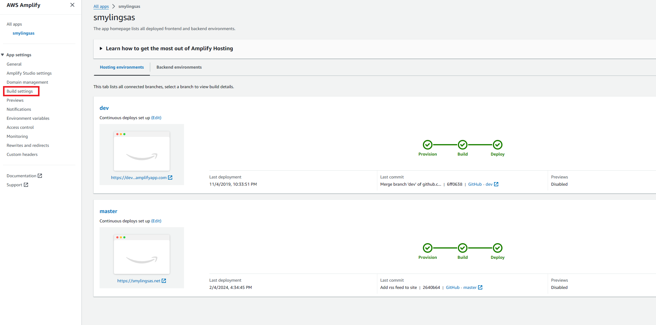 Amazon Web Services Amplify project overview